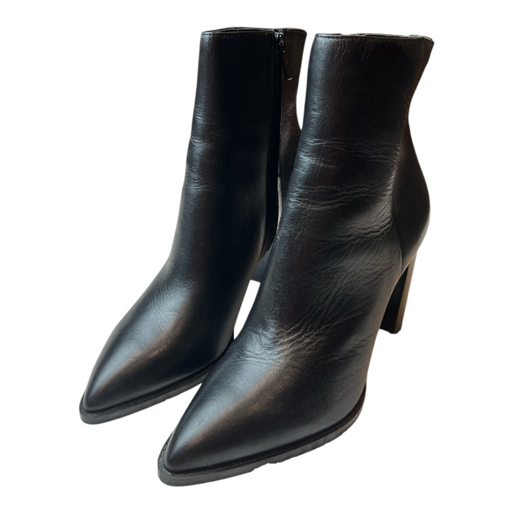 Calvin Klein Leather Yenny Boot Bootis Black SZ 9 New